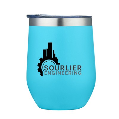 Vineyard-I 12 Oz. Stemless Wine Goblet Tumbler (Double Walled)