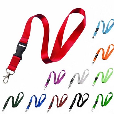 Polyester Lanyard w/ Buckle Release Badge Holder